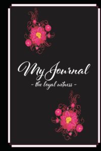 My Journal — floral pink black background